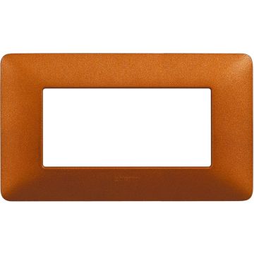 Bticino matix placca 4 posti 4P colore rosso terra AM4804TRT in tecnopolimero