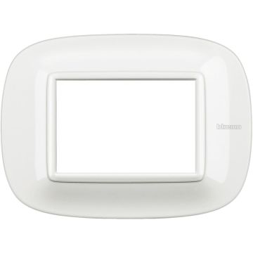 Bticino axolute - placca ellittica 3 moduli 3P bianco Axolute in metallo