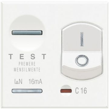 BTICINO axolute - interruttore magnetotermico differenziale 1P+N 10A 10mA 2 moduli HD4305A10