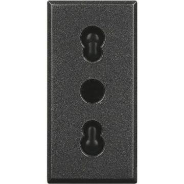 Bticino serie axolute - presa bipasso 2P+T 10/16A  interasse 19-26mm colore antracite