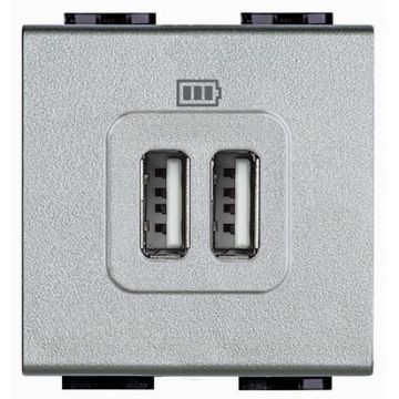 Bticino Living Light NT4285C2 LL - caricatore USB 2 prese  tech