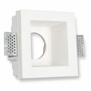 KOSOOM C1260F Portafaretto in Gesso Quadrato da Incasso Verniciabile GU10 MR16