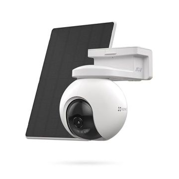 EZVIZ CS-HB8/SP Kit Telecamera motorizzata PTZ 4K con Pannello Solare 5W Wi-Fi, Batteria a Lunga Durata, Rilevamento AI intelligente e Visione Notturna a Colori