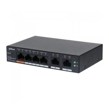 Dahua CS4006-4ET-60 Switch di rete 3 Porte PoE + 1 Porta Hi-PoE + 2 Porte 10/100/1000Mbps 60W DoLynk Care Cloud Managed
