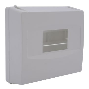 ETTROIT Centralino elettrico da parete 8 moduli IP40 bianco RAL 91682 senza portello - DB101035