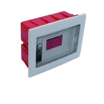 ETTROIT Centralino elettrico da incasso 8 moduli IP40 con portello trasparente fumè grigio  - DB110908