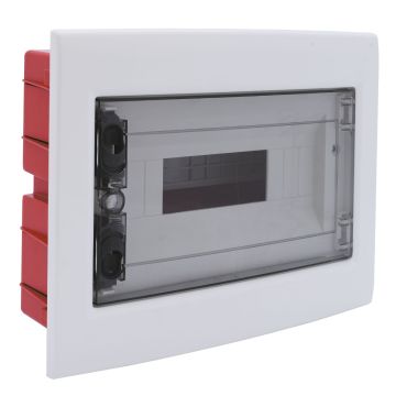 ETTROIT Centralino elettrico da incasso 12 moduli con portello trasparente fumè grigio IP40 - DB110912