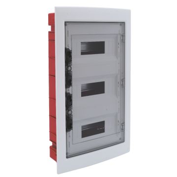 ETTROIT Centralino elettrico da incasso 36 moduli IP40 con portello trasparente fumè grigio RAL 7030 - DB110936