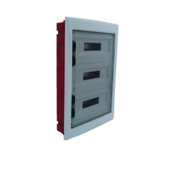 ETTROIT Centralino elettrico da incasso 54 moduli IP40 con portello trasparente fumè grigio RAL 7030 - DB110954