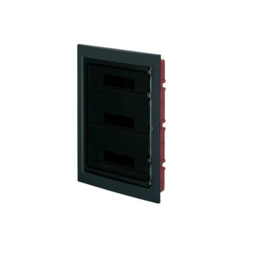 ETTROIT Centralino elettrico da incasso 54 moduli IP40 nero con portello trasparente fumè - DB110954B