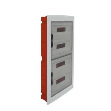 ETTROIT Centralino elettrico da incasso 72 moduli IP40 con portello trasparente fumè grigio RAL 7030 - DB110972