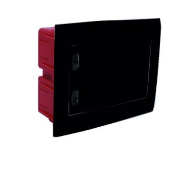 ETTROIT Centralino elettrico da incasso 8 moduli IP40 con portello cieco nero - DB112908B
