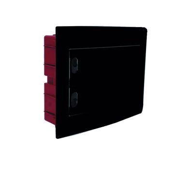 ETTROIT Centralino elettrico da incasso 12 moduli IP40 con portello cieco nero - DB112912B