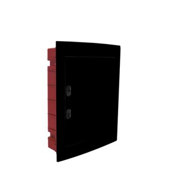 ETTROIT Centralino elettrico da incasso 24 moduli IP40 con portello cieco nero - DB112924B