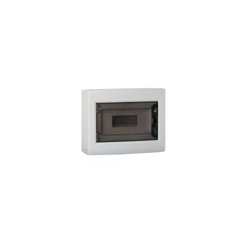 ETTROIT Centralino elettrico da parete 12 moduli IP40 grigio RAL 7030 con portello trasparente fumè - DB130912