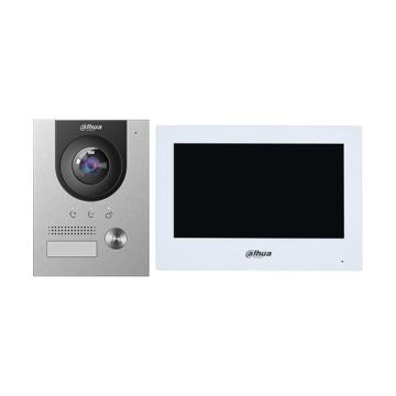 Dahua DHI-KTD02(S) Kit Videocitofonico completo IP WiFi Villa da parete 7” Touch 2Mp Fisheye 1080p app mobile & cloud IP65