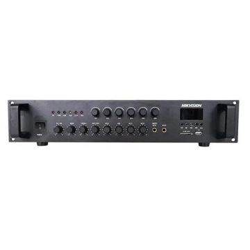 Hikvision DS-QAE0A120G1-VB6/EU Amplificatore Analogico PA 120W a 6 Zone con Bluetooth, USB, Controllo Volume Indipendente e Montaggio a Rack