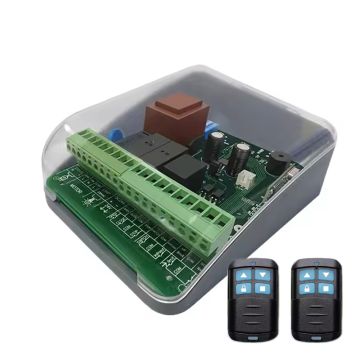 ETTROGATE ricevitore universale scheda comando 433Mhz DC 12-24 V 2CH relè Porta garage Apricancello serranda con 2 telecomandi pronti all'uso