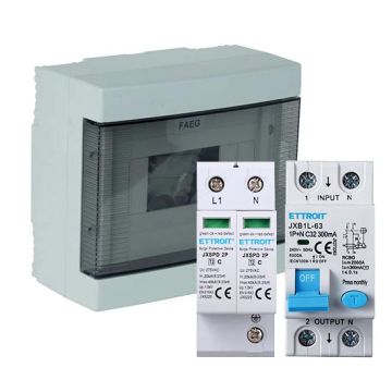 Quadro di campo AC monofase 6Kw light impianto fotovoltaico centralino 8 moduli Waterproof IP40