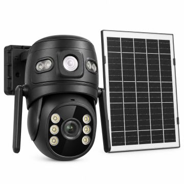 ETTROIT Telecamera Solare 4G AOV Doppia Ottica Audio Bidirezionale ET9001