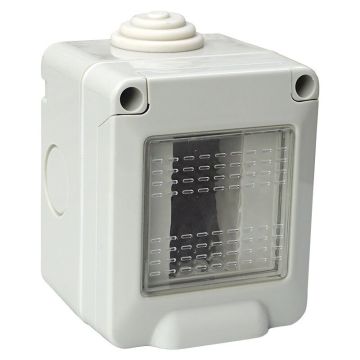 ETTROIT Custodia Con Coperchio 1 Posto 1P cassetta IP55 Compatibile Con Vimar Plana - EV2601