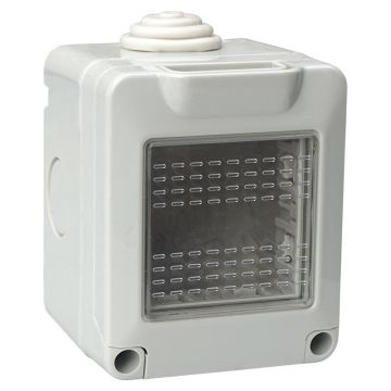 ETTROIT Custodia Con Coperchio 2 Posti 2P cassetta IP55 Compatibile Con Vimar Plana - EV2602