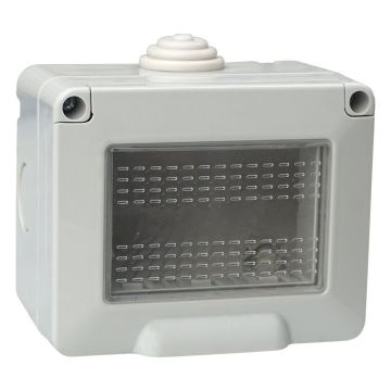ETTROIT Custodia Con Coperchio 3 Posti 3P cassetta IP55 Compatibile Con Vimar Plana - EV2603