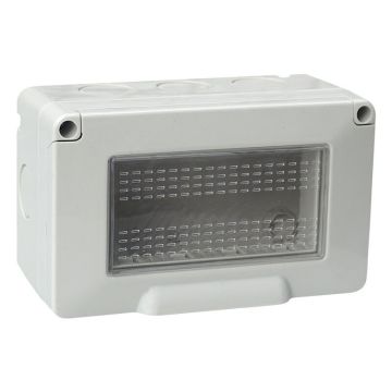 ETTROIT Custodia Con Coperchio 4 Posti 4P cassetta IP55 Compatibile Con Vimar Plana - EV2604