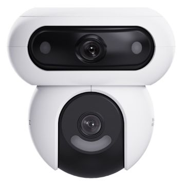 EZVIZ H90 Dual 2K+ Telecamera Wi-Fi PTZ da Esterno con Doppia Ottica 4MP + 4MP, AI Persone e Veicoli, Visione Panoramica 360°