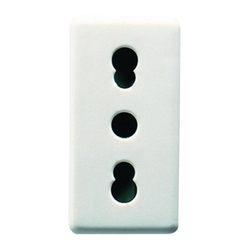 GEWISS GW20203 presa italiana bivalente 2P+T 16A 1 modulo colore bianco