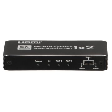 Pawonik Splitter HDMI 2.1 1 Ingresso 2 Uscite 8K 4K UHD HDR HDCP 2.3 EDID HDMI-SP1-8K