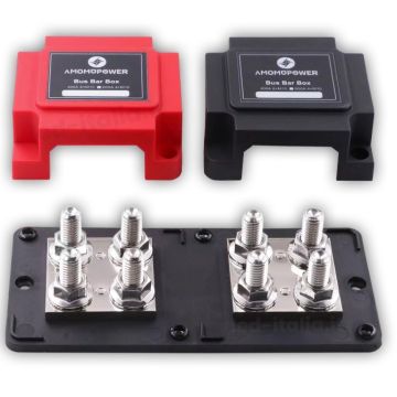 V-TAC Bus bar 12-48V DC Con 8* terminali M10 per parallelo batterie accumulo max 400A - 23789