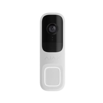 Ajax DoorBell Campanello 4MP Video Intelligente AI Wi-Fi Visione Notturna e Audio Bidirezionale da interno colore bianco 66390