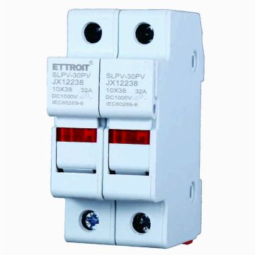 ETTROIT JX12238 Supporto per fusibili cilindrici Base RT18-32  2P DIN 10 x 38mm AC/DC