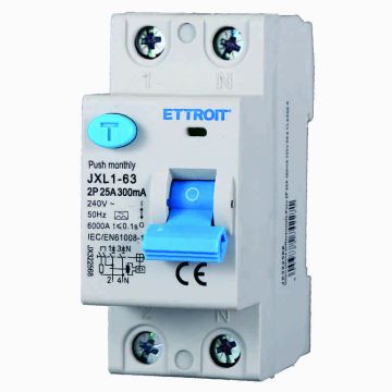 ETTROIT JX322568 Interruttore Differenziale Puro 2P 25A 300mA 220V-6KA CLASSE A