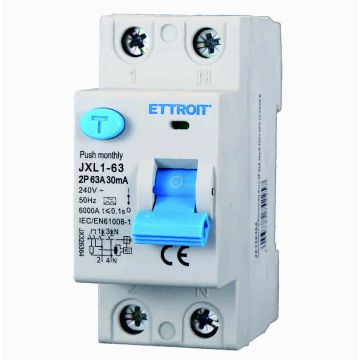 ETTROIT Interruttore Differenziale Puro 2P 63A 30mA 220V-6KA CLASSE A - JX326364 