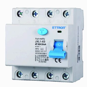 ETTROIT JX344064 Interruttore Differenziale Puro 4P 40A 30mA 380V-6KA CLASSE A