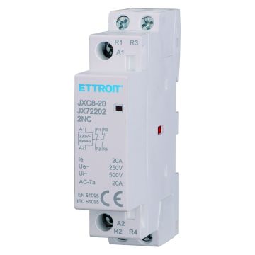 ETTROIT Contattore Modulare DIN AC 2P 220V 20A 2 Contatti NC 2NC - JX72202