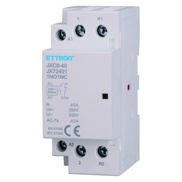 ETTROIT Contattore Modulare DIN 2P AC 220V 40A 1 Contatto NO + 1 Contatto NC - JX72401