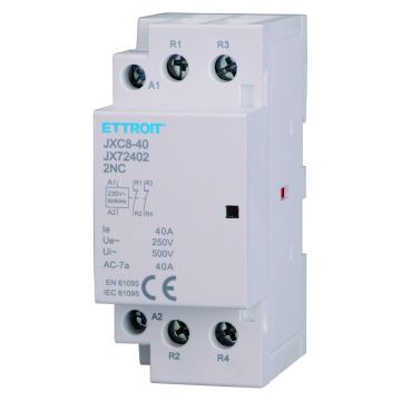 ETTROIT Contattore Modulare DIN 2P 220V 40A 2 Contatti NC 2NC- JX72402