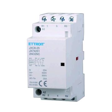 ETTROIT Contattore Modulare DIN AC 4P 220V 25A 2 Contatti NO + 2 Contatti NC - JX74251