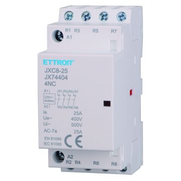ETTROIT Contattore Modulare DIN AC 4P 220V 25A 4 Contatti NC 4NC - JX74404