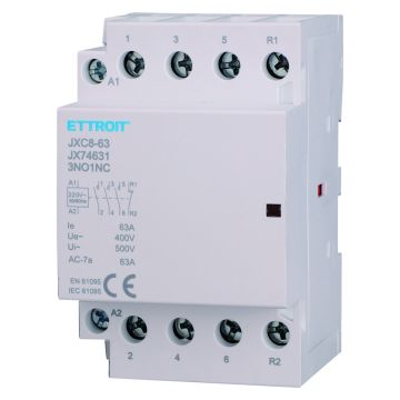 ETTROIT Contattore Modulare DIN 4P AC 220V 63A 3 Contatti NO + 1 Contatto NC - JX74631