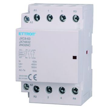 ETTROIT Contattore Modulare DIN 4P AC 220V 63A 2 Contatti NO + 2 Contatti NC - JX74632