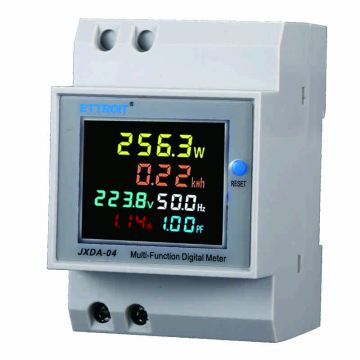 ETTROIT JXDA-04 - Misuratore di corrente Contatore Digitale 6 in 1 AC40-300V 100A Voltmetro Amperometro Guida Din