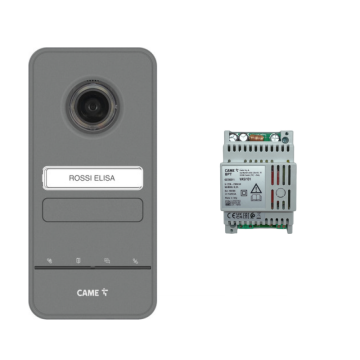 CAME 8K40CF-028 Kit Videocitofono Free-LHS V/01 X1 4 Chiamate Grigio + Alimentatore 18V