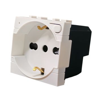 ETTROIT Presa Schuko Smart WiFi 16A con Monitoraggio Consumi Compatibile BTicino Living Light Bianca - TUYA Smart LBWF2102 