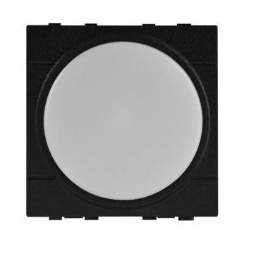ETTROIT Lampada Segnapasso LED 2 Moduli 220V 6000K con Interruttore Click ON/OFF Compatibile BTicino Living Nero – LN0302