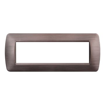 ETTROIT Placca Plastica 7P Colore Bronzo Satinato Compatibile Con Bticino Living Light - LN85710