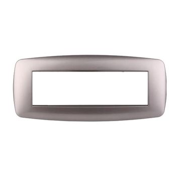 Ettroit placca compatibile Bticino Livinglight 7 moduli plastica slim colore titanio - LN87708